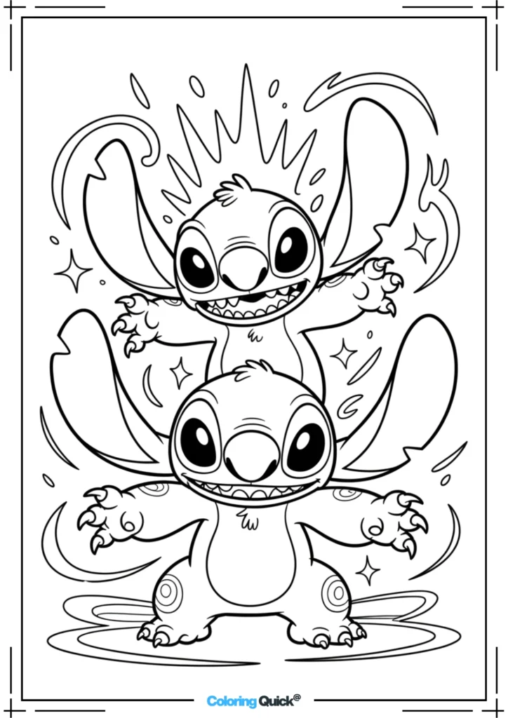 stitch angry coloring pages