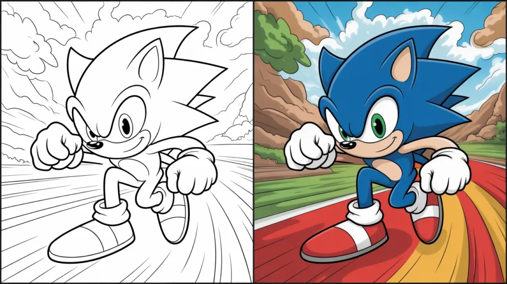 Sonic Coloring sheets printable