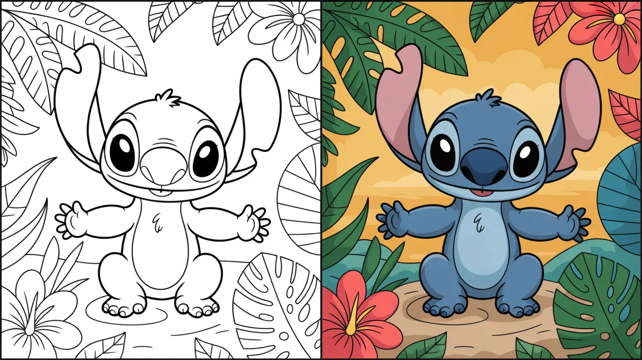 Summer Stitch Coloring Pages