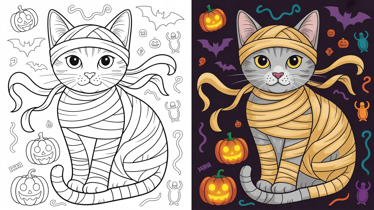 Cat Mummy with Bandages