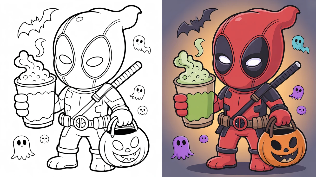 Deadpool Coloring Pages sheets