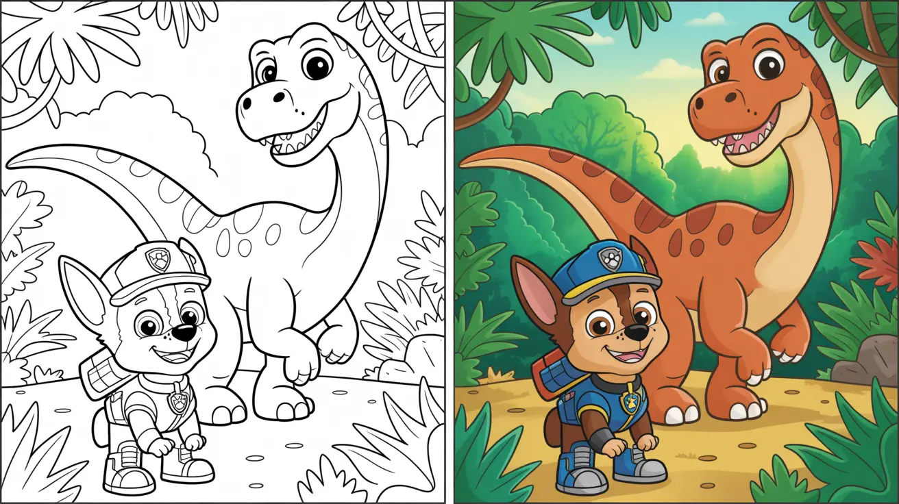 DINO RESCUE Paw Patrol Coloring Sheets