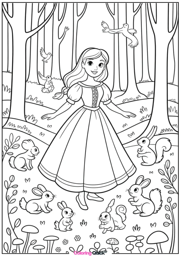 Easter Aurora Princess Coloring Sheets