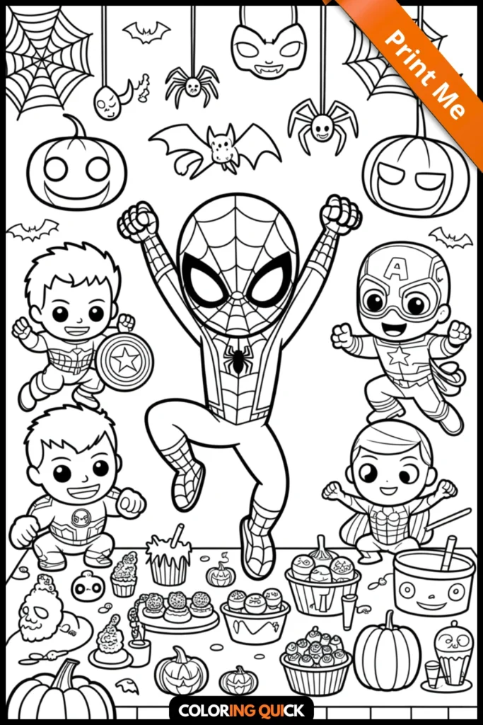Halloween Party Coloring