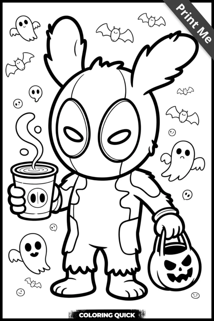 Labubu Deadpool Printable