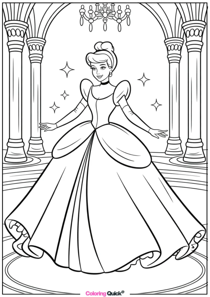 Cinderella Coloring Sheets